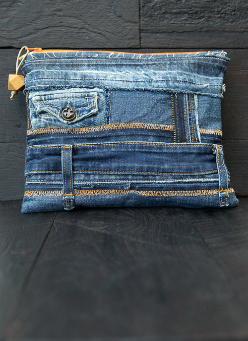 Denim Boro Sashiko Wallet Recycled Jeans Coin Purse Hand,  UK